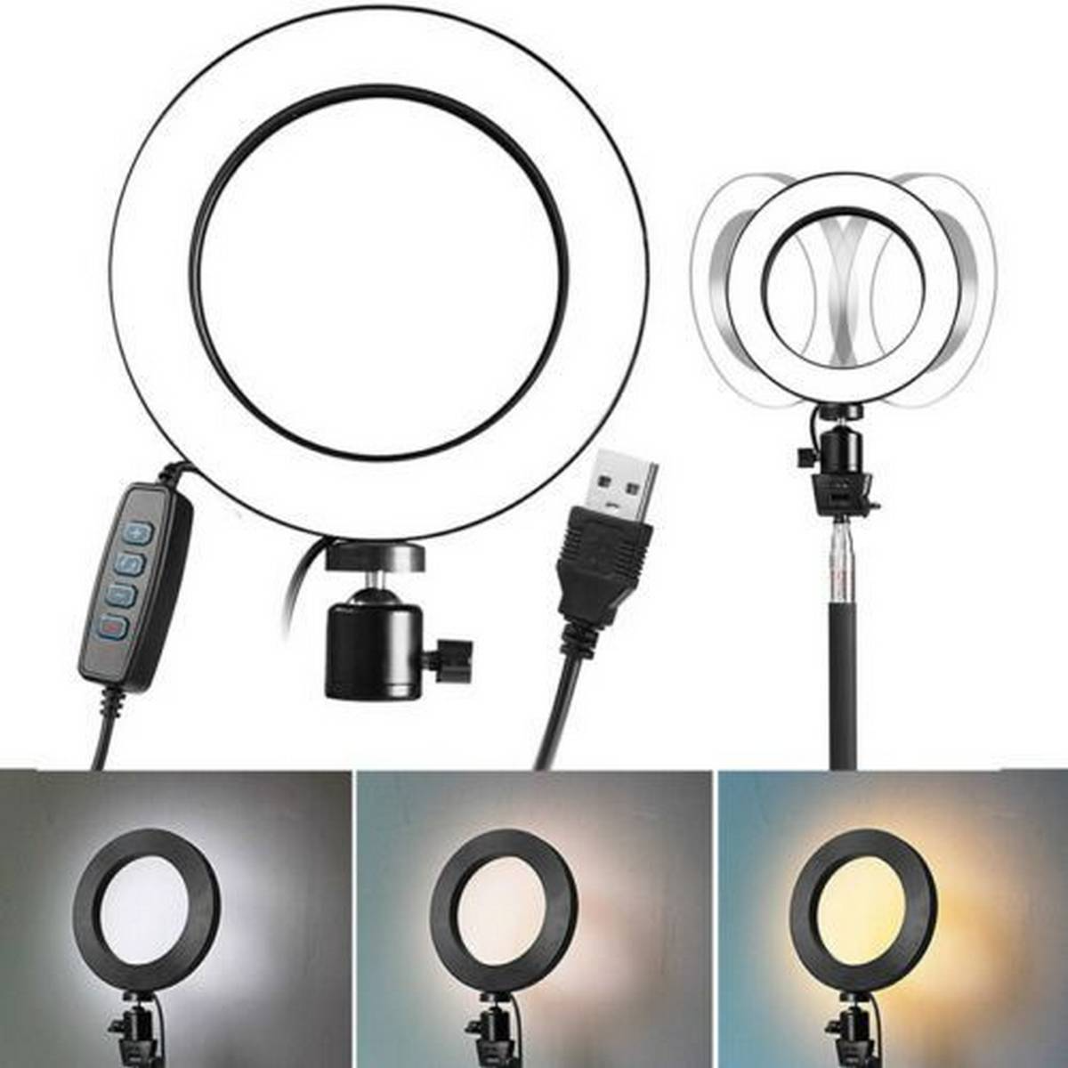 26CM LED STUDIO CAMERA RING LIGHT PHOTOGRAPHY WITH MOBILE HOLDER - Image 3