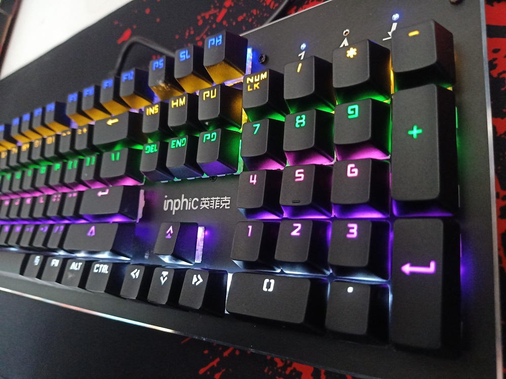INPHIC K12 RGB Full Mechanical Gaming Keyboard - Blue Switches, RGB Backlit and 22 Lighting Mode