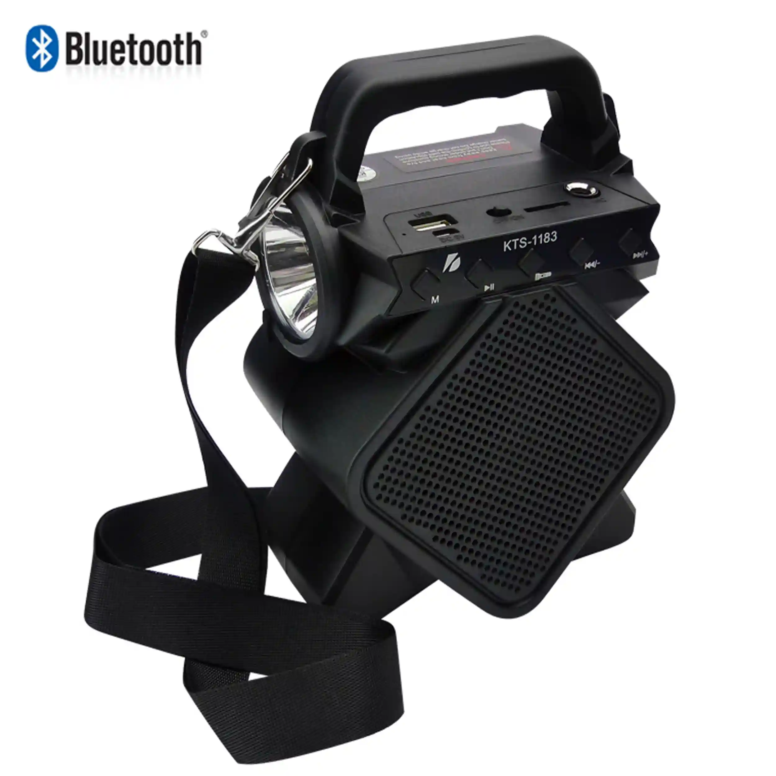 Original KTS 1183 Bluetooth Wireless Speaker / Support USB - SD Card - MIC / FM Radio / USB Charging / 3" Drive Size / Mini MP3 Player / Very Loud & Clear Sound System Loudspeaker / Torch / High Quality Stereo Bass Rechargeable Speakers With Flashlight - Image 2