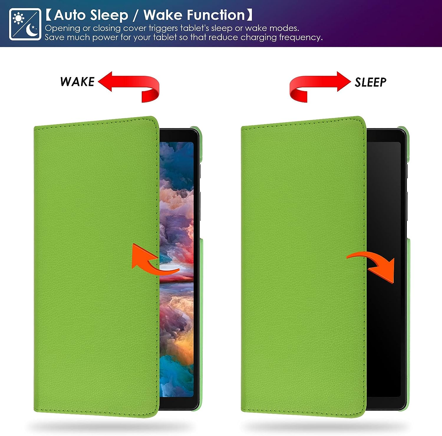 Rotating Case for Galaxy Tab A7 Lite 8.7" 2021 (SM-T220/T225), Lightweight Protective Folio Multi-Angles Viewing Cover for a7 lite case - Image 3
