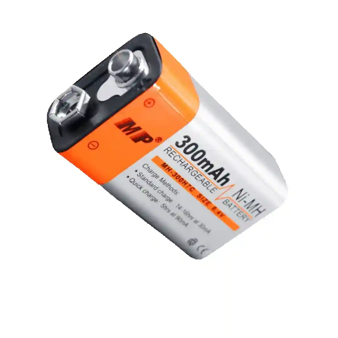 Rechargeable 9 Volt battery MP 9v battery 300mAh - Image 2