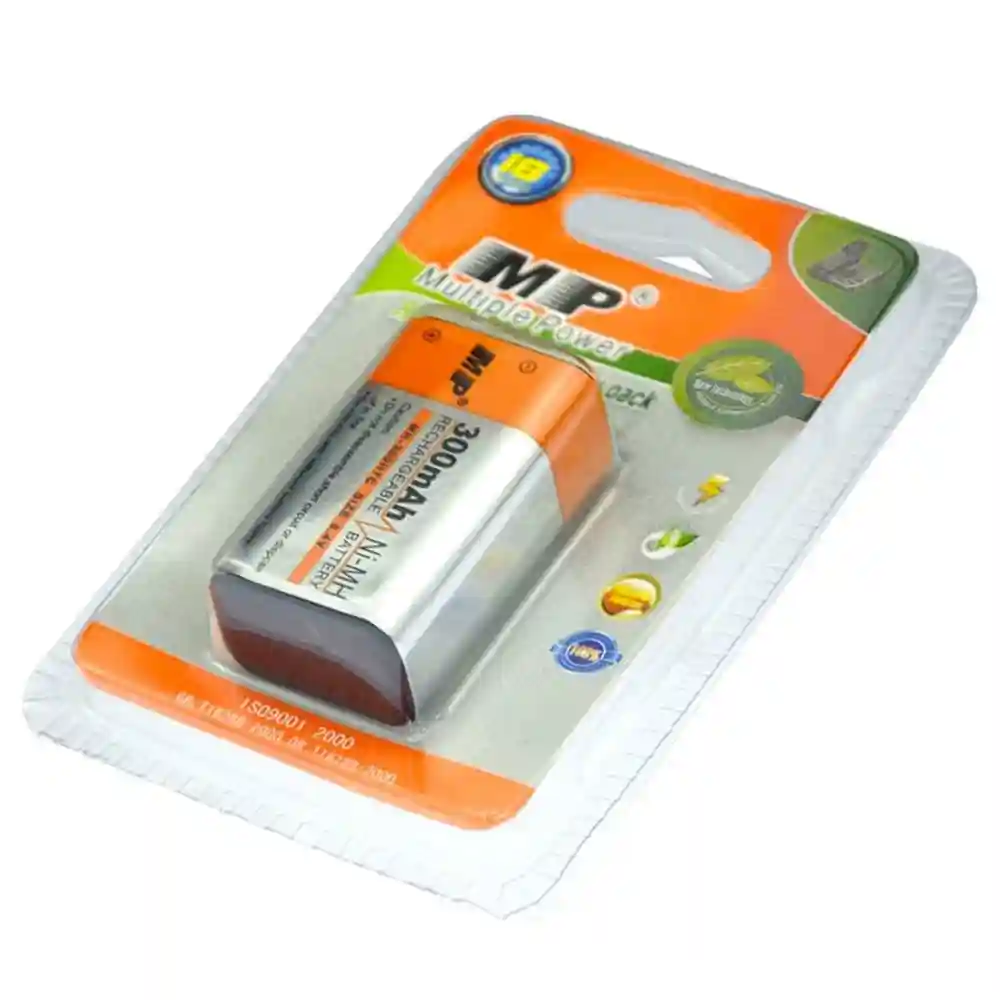 Rechargeable 9 Volt battery MP 9v battery 300mAh
