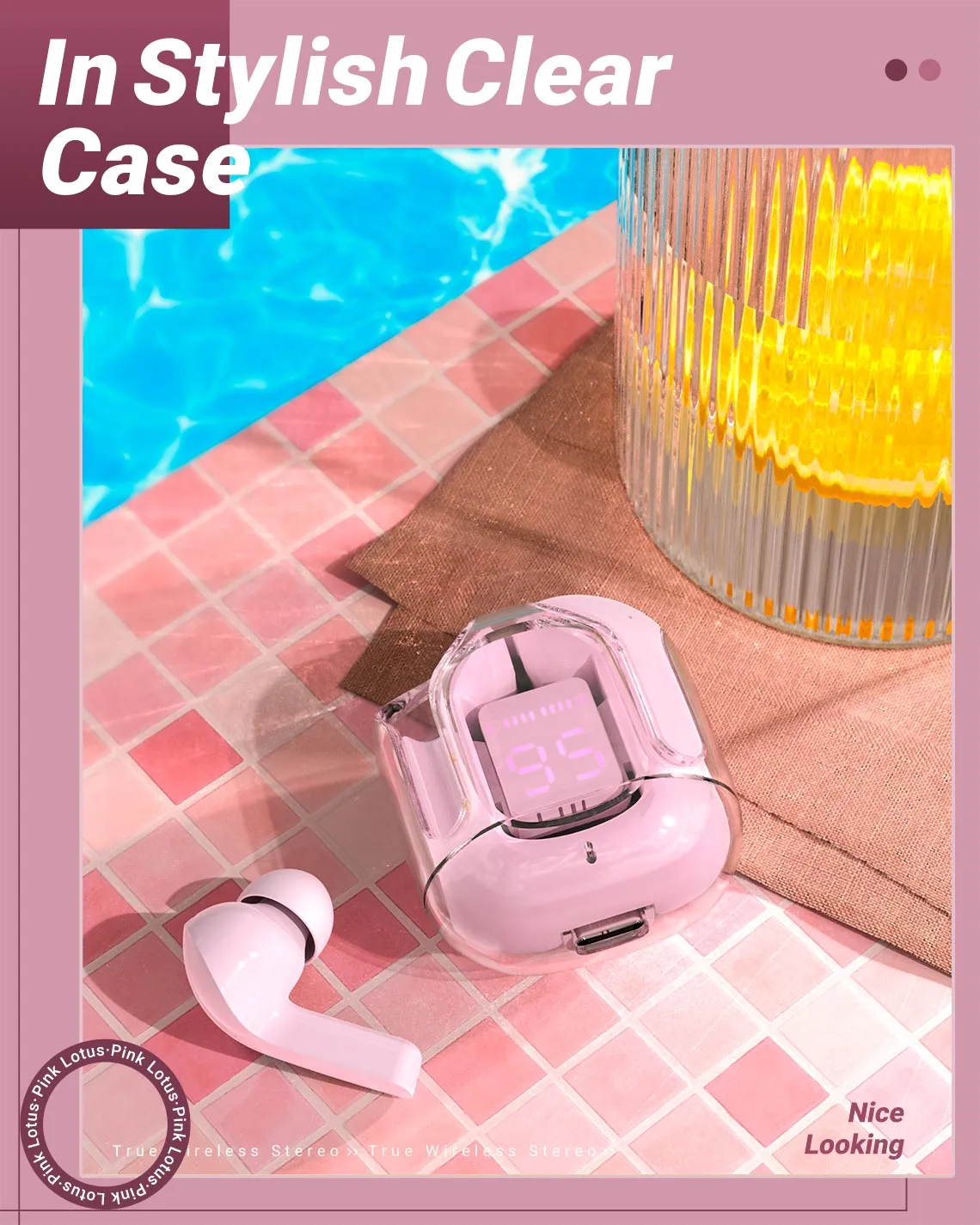 Acefast Crystal Earbuds T6/AT6 Youth Green and Sapphire Blue