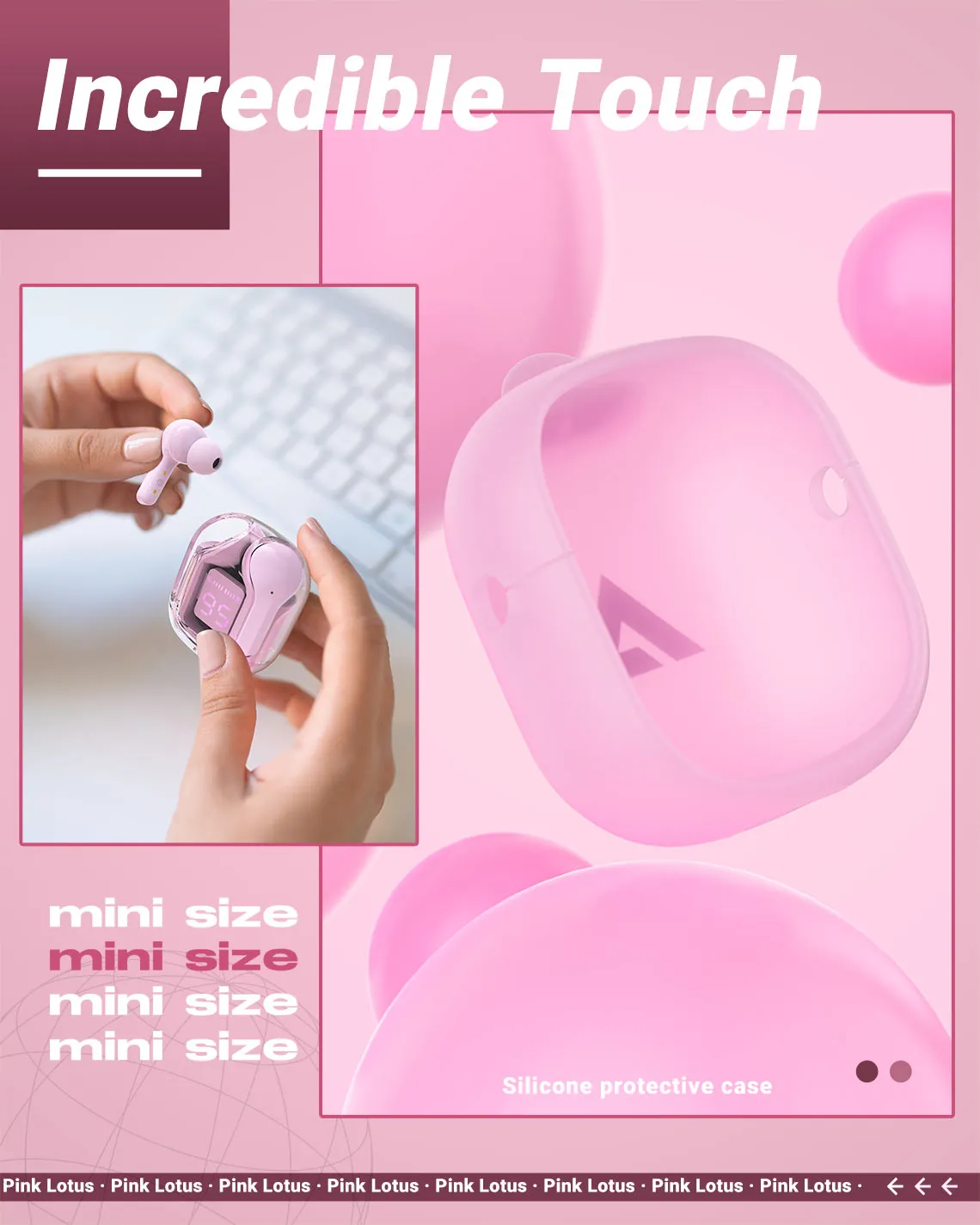 Acefast Crystal Earbuds T6/AT6 Youth Green and Sapphire Blue - Image 3