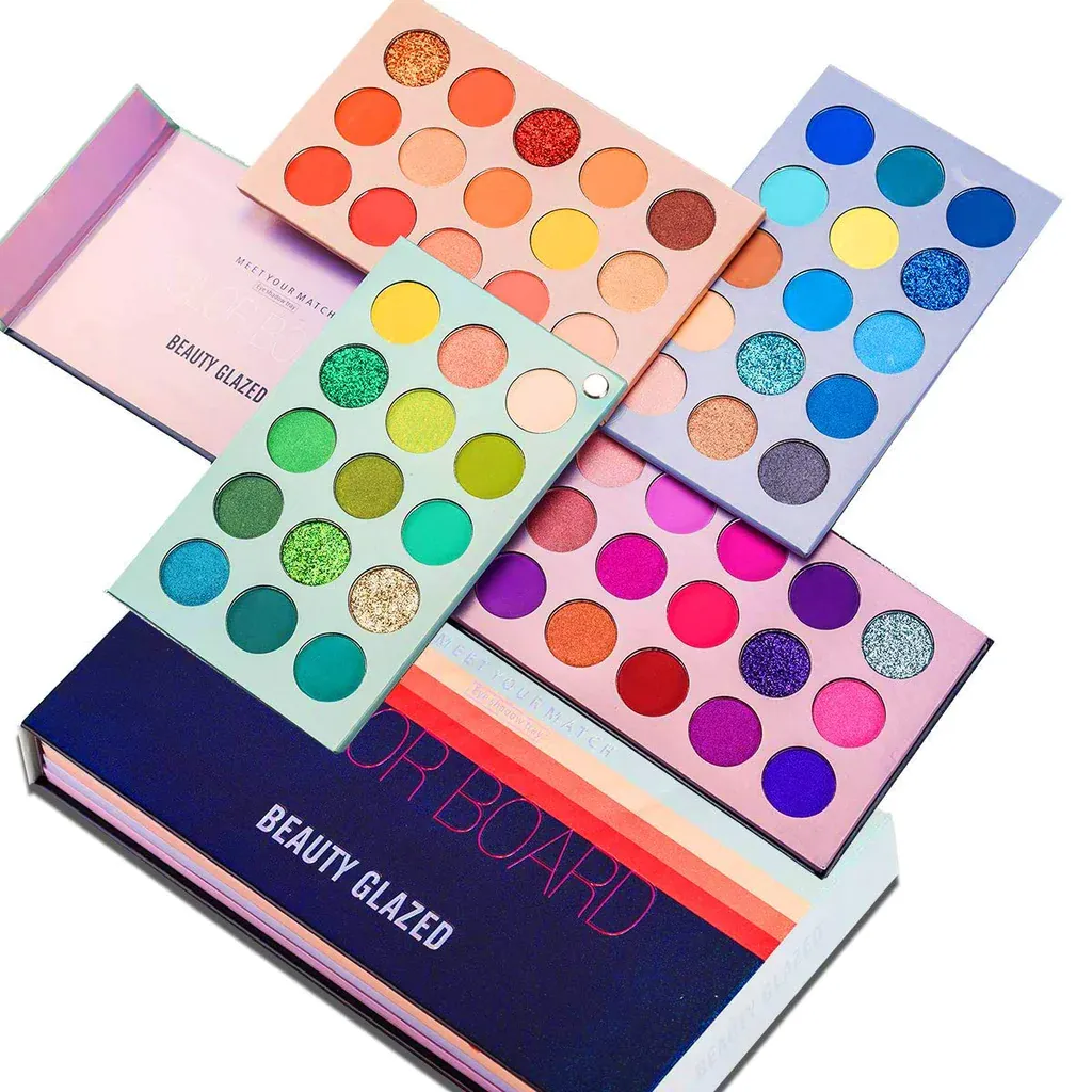 Face Value 60 Colors Eyeshadow Palette, 4 In 1 Color Board Makeup Palette Eye Shadow Powder Easy To Blend