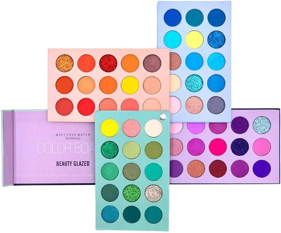 Face Value 60 Colors Eyeshadow Palette, 4 In 1 Color Board Makeup Palette Eye Shadow Powder Easy To Blend - Image 2