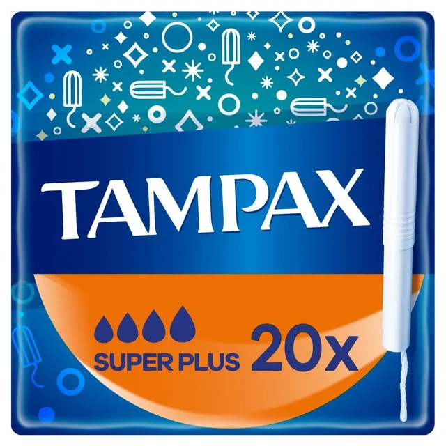 Ampax Super Plus Tampons Cardboard Applicator Portective Skirt - 20 Tampons