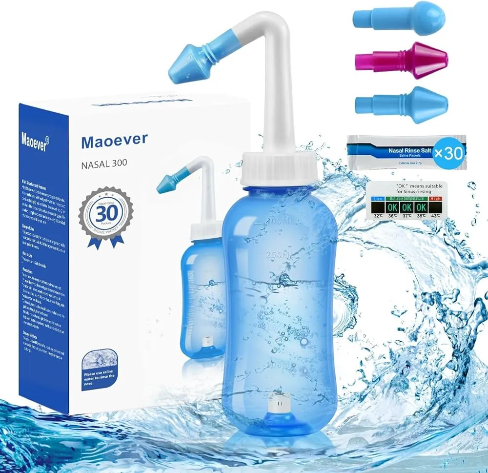 Kebidu 300ml Automatic Valve Nasal Irrigator Nose Wash Cleaner Neti Pot Bottle Prevent Allergic Rhinitis Sinus Rinsing Health Care - Image 2
