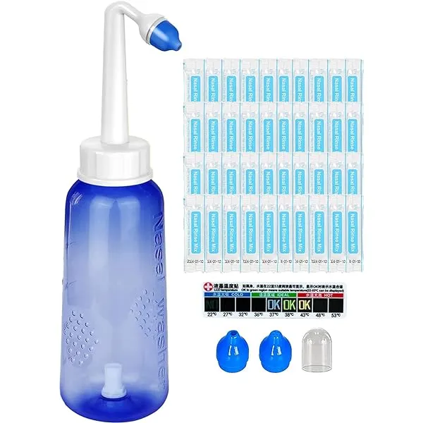 Kebidu 300ml Automatic Valve Nasal Irrigator Nose Wash Cleaner Neti Pot Bottle Prevent Allergic Rhinitis Sinus Rinsing Health Care