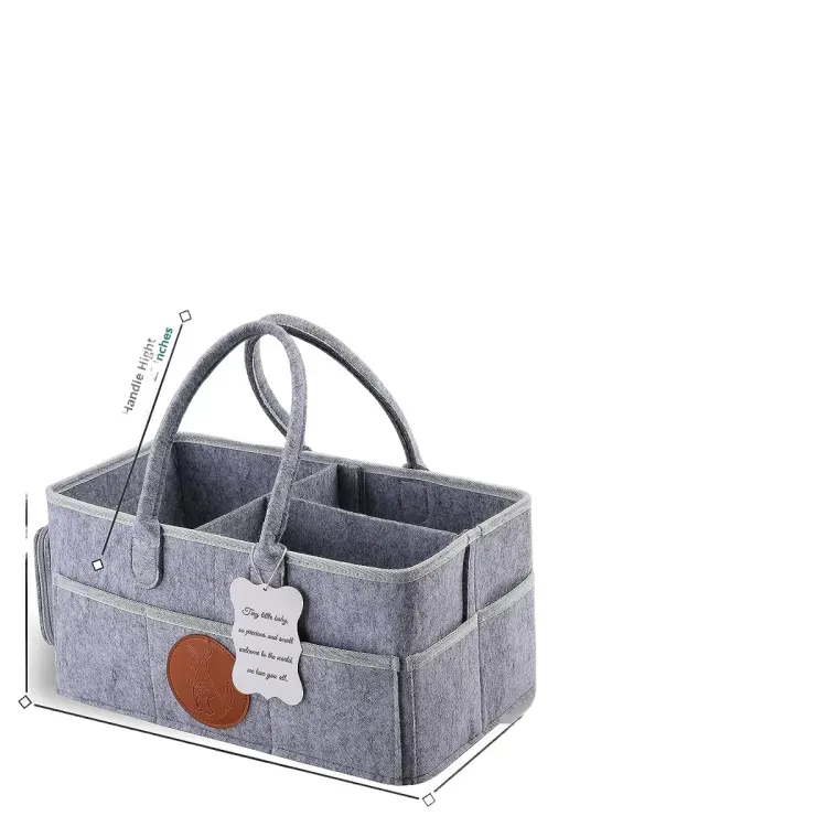 Diaper Caddy Organizer - Portable Storage Basket - Essential Bag for Nursery, Changing Table and Car - Waterproof Liner Is Great for Storing Diapers, Bottles - Image 2