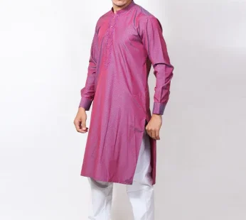 B.A Men’s Chambray Kurta Cuff Purple