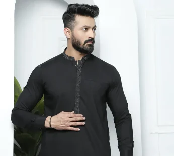 Black Kurta Pajama For Men